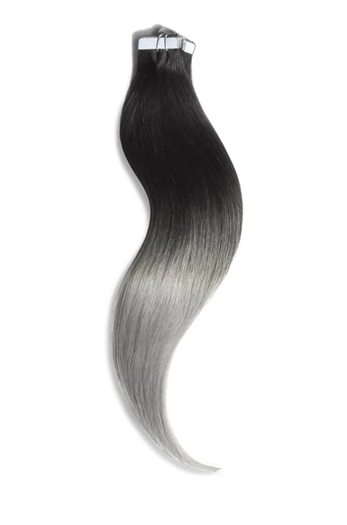 Tape In Extensions - Ombre #1B/Grey